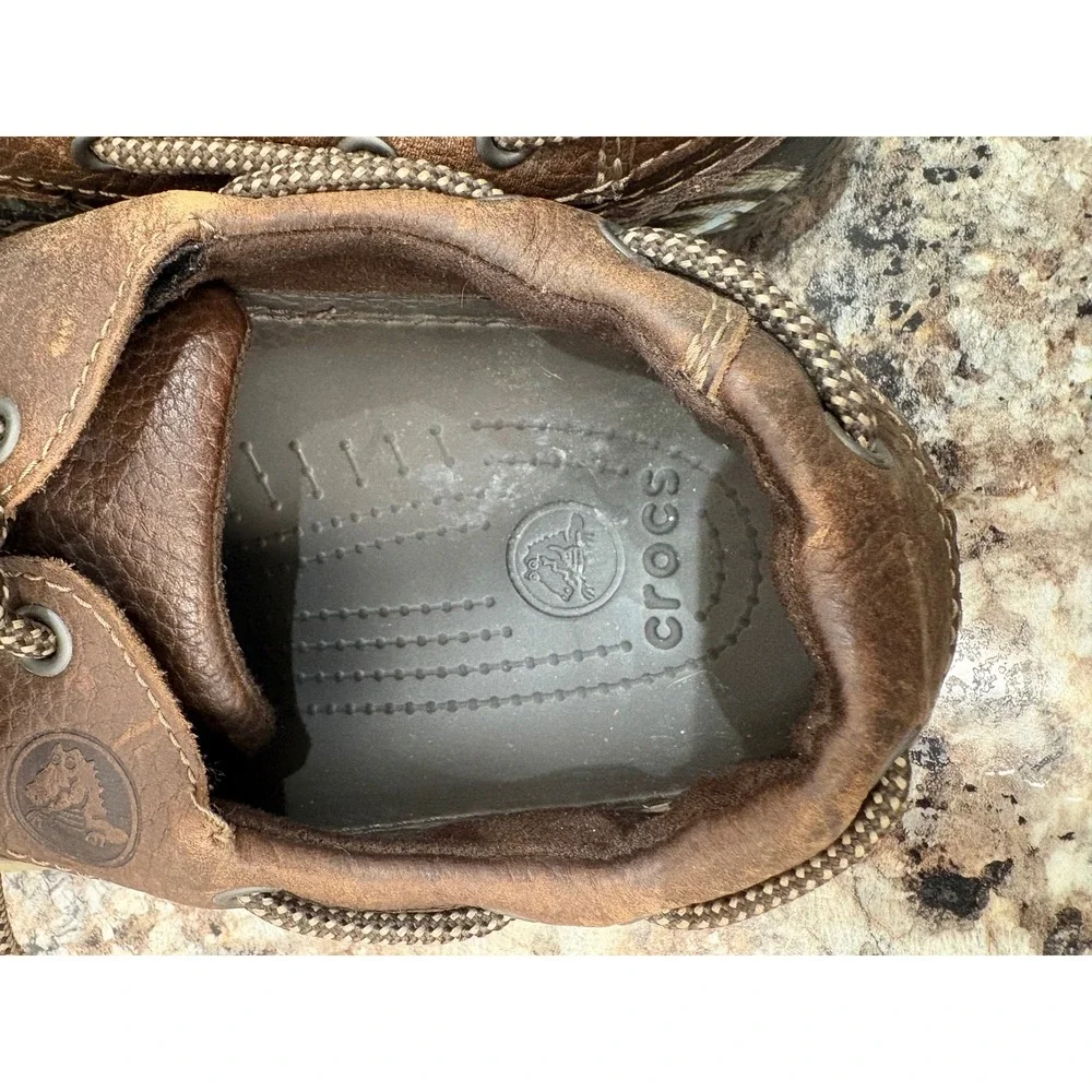 Crocs Camo Leather Islander Pitcrew Advantage Max-4 HD Men's Size 8